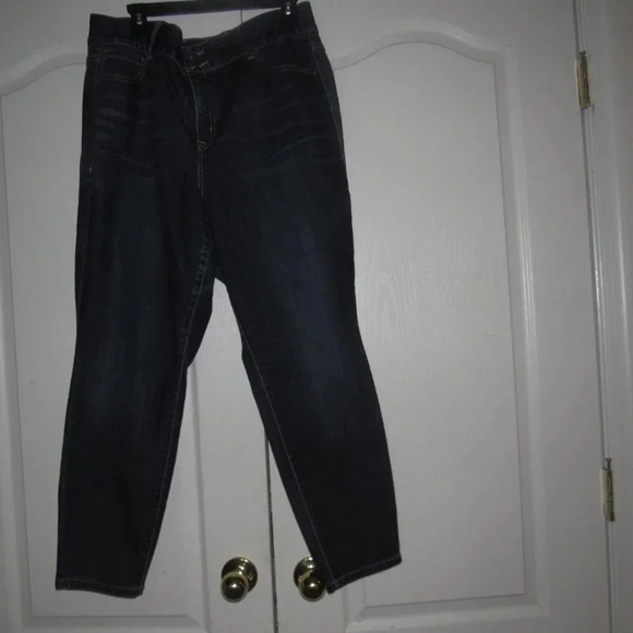LANE BRYANT Tighter Tummy High Rise Skinny Dark Wash Jeans Size 18 Short - Picture 1 of 6